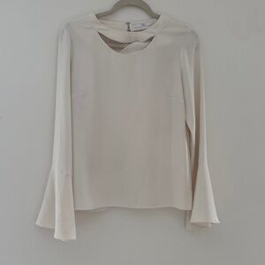 Amanda Uprichard bell sleeve keyhole blouse - Sz M
